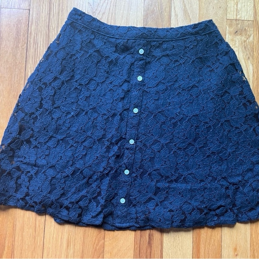 Abercrombie & Fitch Navy Lace Skirt